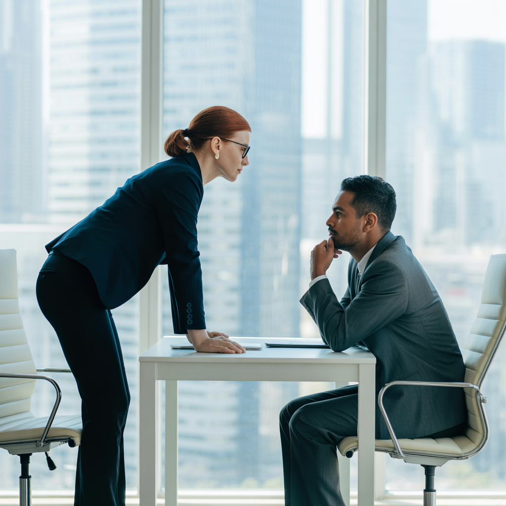 Séance de coaching individuel attentive et concentrée
